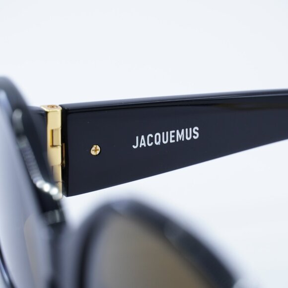 Jacquemus COLAPSO JAC/15 C1 Sunglasses Black Geometric Frame, Brown Lenses - Picture 8 of 10
